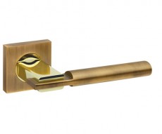 Ручка дверная JAZZ KM Бронза/золото (с запиранием)